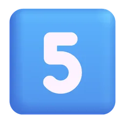 키캡 숫자 5 Microsoft 3D Fluent