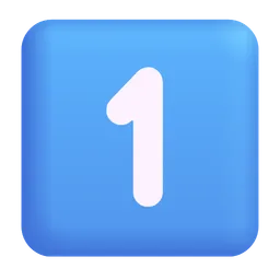 키캡 숫자 1 Microsoft 3D Fluent