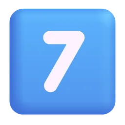 Keycap Digit Seven Microsoft 3D Fluent