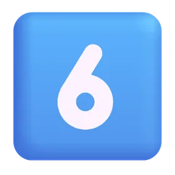 키캡 숫자 6 Microsoft 3D Fluent