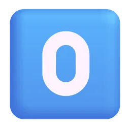 키캡 숫자 0 Microsoft 3D Fluent