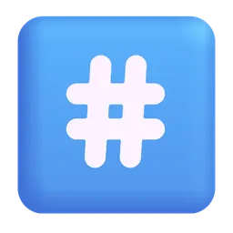 Keycap Number Sign Microsoft 3D Fluent
