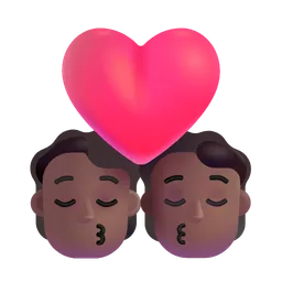Kiss: Medium-Dark Skin Tone Microsoft 3D Fluent