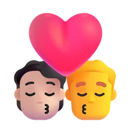 키스: 사람, 남자, 밝은 피부 톤, 피부 톤 없음 Microsoft 3D Fluent