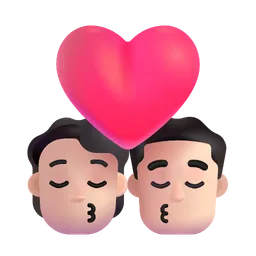 키스: 사람, 남자, 밝은 피부 톤 Microsoft 3D Fluent