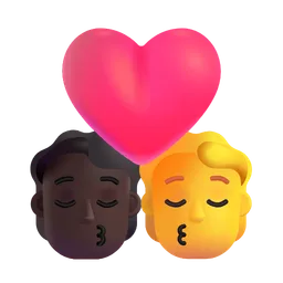 키스: 사람, 사람, 어두운 피부 톤, 피부 톤 없음 Microsoft 3D Fluent