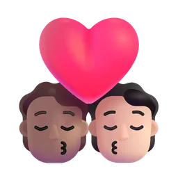 키스: 사람, 사람, 중간 피부 톤, 밝은 피부 톤 Microsoft 3D Fluent