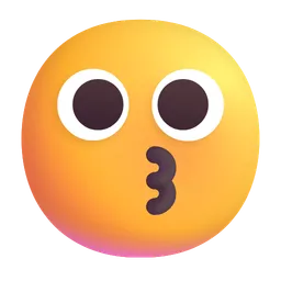 키스하는 얼굴 Microsoft 3D Fluent