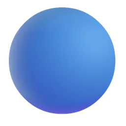파란색 원 Microsoft 3D Fluent