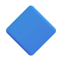 Large Blue Diamond Microsoft 3D Fluent
