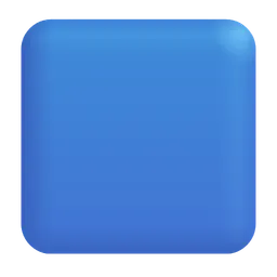 파란색 사각형 Microsoft 3D Fluent