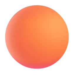 주황색 원 Microsoft 3D Fluent