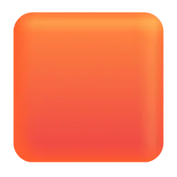 주황색 사각형 Microsoft 3D Fluent