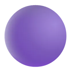 보라색 원 Microsoft 3D Fluent