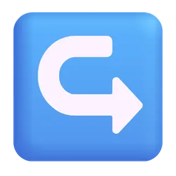 왼쪽 화살표가 오른쪽으로 커브 Microsoft 3D Fluent