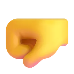 왼쪽을 향한 주먹 Microsoft 3D Fluent