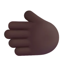 왼손: 어두운 피부 톤 Microsoft 3D Fluent