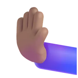 Leftwards Pushing Hand: Medium Skin Tone Microsoft 3D Fluent