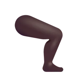 Leg: Dark Skin Tone Microsoft 3D Fluent