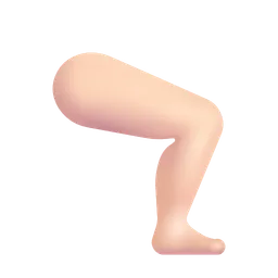 Leg: Light Skin Tone Microsoft 3D Fluent