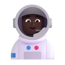 남자 우주 비행사: 어두운 피부 톤 Microsoft 3D Fluent