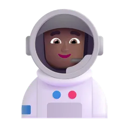 Man Astronaut: Medium-Dark Skin Tone Microsoft 3D Fluent