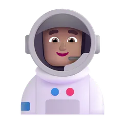 Man Astronaut: Medium Skin Tone Microsoft 3D Fluent