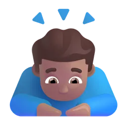 Man Bowing: Medium Skin Tone Microsoft 3D Fluent