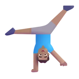 Man Cartwheeling: Medium Skin Tone Microsoft 3D Fluent