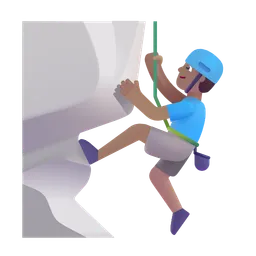 Man Climbing: Medium Skin Tone Microsoft 3D Fluent
