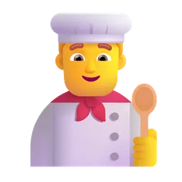 남자 요리사 Microsoft 3D Fluent