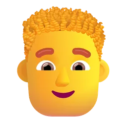 남자: 곱슬머리 Microsoft 3D Fluent