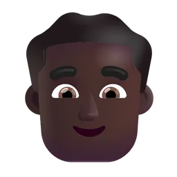 Man: Dark Skin Tone Microsoft 3D Fluent