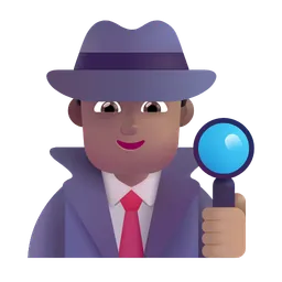 Man Detective: Medium Skin Tone Microsoft 3D Fluent