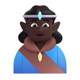 Man Elf: Dark Skin Tone Microsoft 3D Fluent