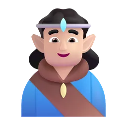 Man Elf: Light Skin Tone Microsoft 3D Fluent