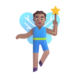 Man Fairy: Medium Skin Tone Microsoft 3D Fluent