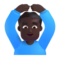 Man Gesturing OK: Dark Skin Tone Microsoft 3D Fluent