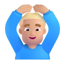 Man Gesturing OK: Medium-Light Skin Tone Microsoft 3D Fluent