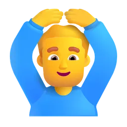 OK 제스처를 하는 사람 Microsoft 3D Fluent