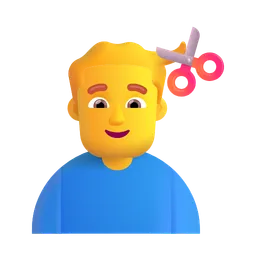 이발하는 남자 Microsoft 3D Fluent