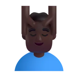 마사지를 받는 남자: 어두운 피부 톤 Microsoft 3D Fluent