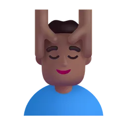 마사지를 받는 남자: 중간 정도의 어두운 피부 톤 Microsoft 3D Fluent