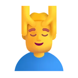 Man Getting Massage Microsoft 3D Fluent