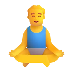 연꽃 자세의 남자 Microsoft 3D Fluent