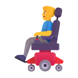 Man in Motorized Wheelchair Microsoft 3D Fluent