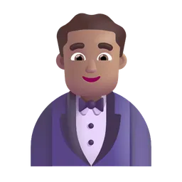 Man in Tuxedo: Medium Skin Tone Microsoft 3D Fluent