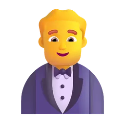 턱시도를 입은 남자 Microsoft 3D Fluent