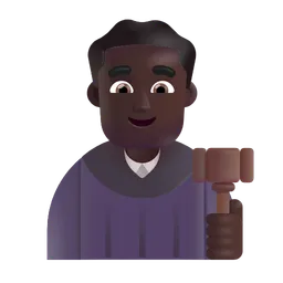 남자 판사: 어두운 피부 톤 Microsoft 3D Fluent