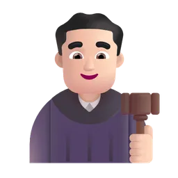 남자 판사: 밝은 피부 톤 Microsoft 3D Fluent